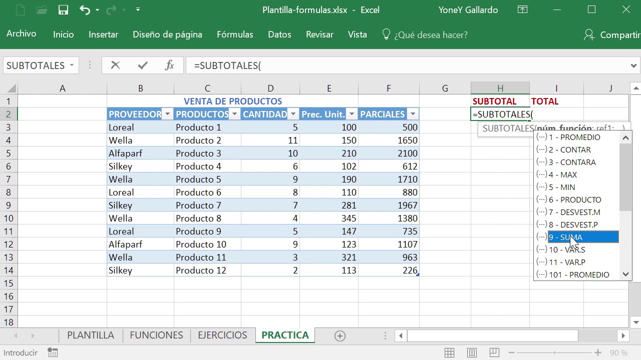 Cómo Obtener El Total De Una Suma En Excel Aprender Excel 6759